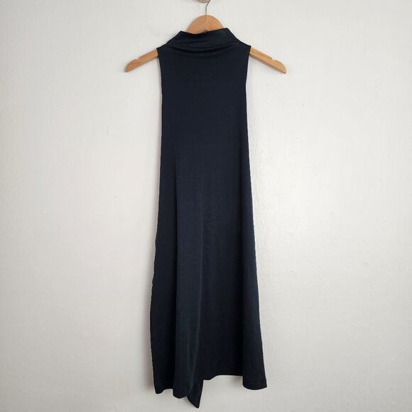 NEW Vince Knot Pima Cotton High Neck Sheath Sleeveless Mini Dress - Picture 9 of 10